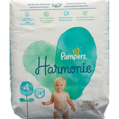 Pampers Harmonie Grösse 4 9-14kg Maxi Tragep 19 Stück buy online