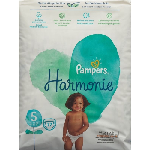 Pampers Harmonie Grösse 5 11+kg Junior Tragep 17 Stück buy online