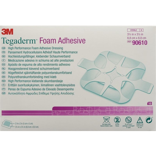 3M Tegaderm Foam Schaumkompr 5x5cm Adhesive 10 Stück buy online