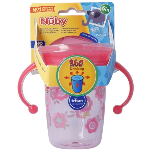 Nuby Trinkta 360? Wonder Cup Tritan 240ml Pink buy online