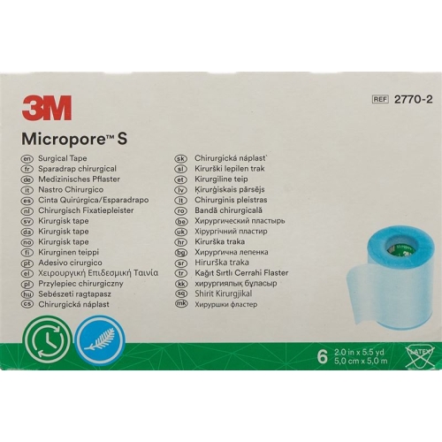 3M Micropore S Silikonrollenpf 5cmx5m (neu) 6 Stück buy online