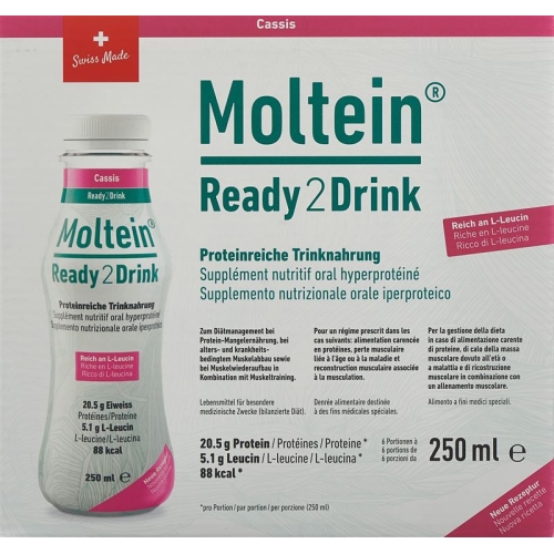 Moltein Ready2drink Cassis 6 Flasche 250ml buy online