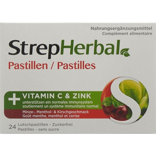 Strepherbal Pastilles Mint & Cherry 24 pieces buy online