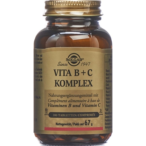 Solgar Vita B+c Komplex Tabletten Flasche 100 Stück buy online