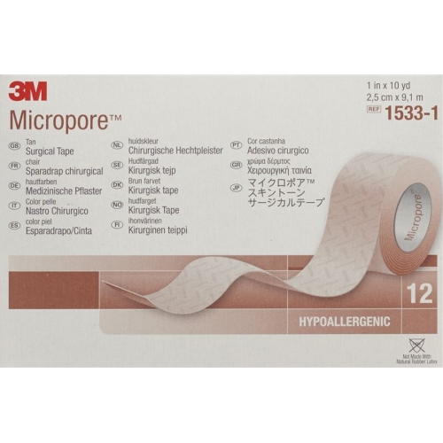 3M Micropore Heftpfl O Disp Hf 25mmx9.14m 12 Stück buy online