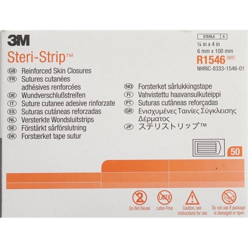 3M Steri Strip 6x100mm Weiss Verstärkt 10x 50 Stück buy online