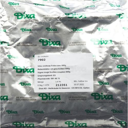 Dixa Vitis Viniferae Folia Conc 500g buy online