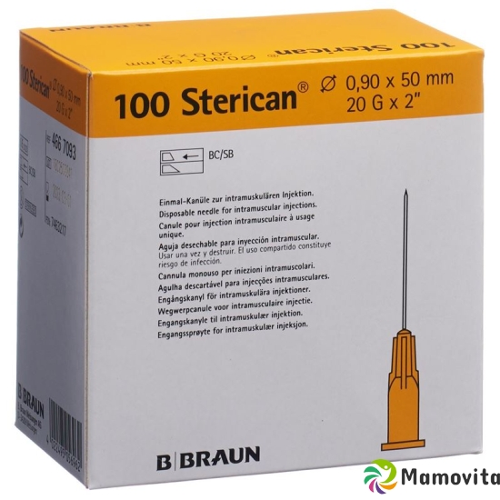 Sterican Nadel 20g 0.90x50mm Gelb Luer 100 Stück buy online