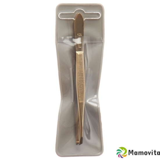 Maltese tweezers inclined 9cm No 8 gold buy online