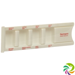 Germann Daily Drug Disp White/red lettering