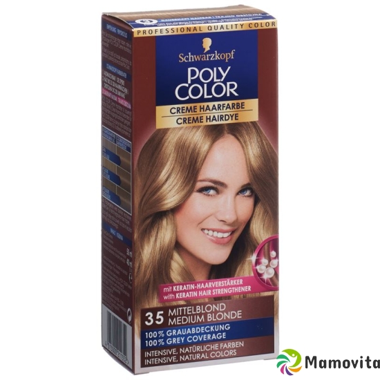 Polycolor Creme Haarfarbe 35 Mittelblond 90ml buy online