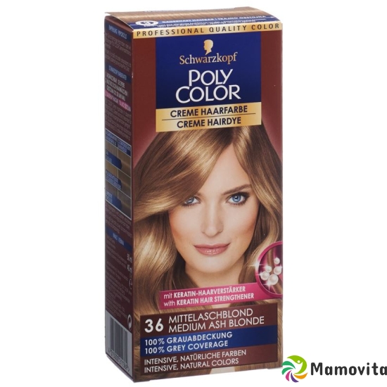 Polycolor Creme Haarfarbe 36 Mittelaschblond 90ml buy online