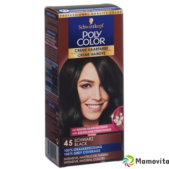 Polycolor Creme Haarfarbe 45 Schwarz 90ml buy online