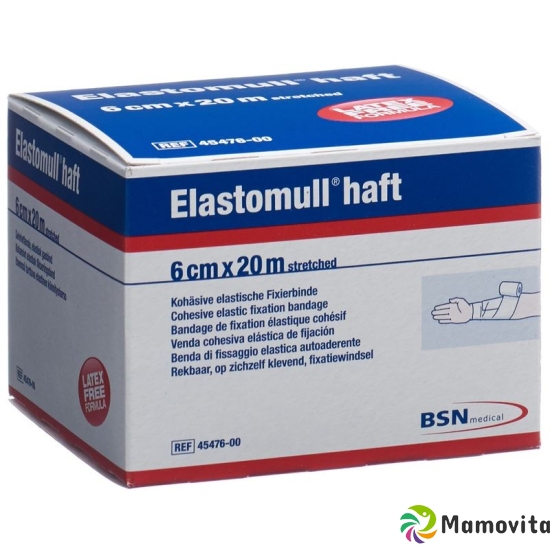 Elastomull Haft Gazebinde Weiss 20mx6cm Rolle buy online