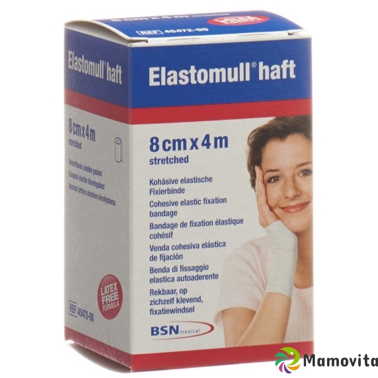 Elastomull Haft Gazebinde Weiss 4mx8cm Rolle buy online