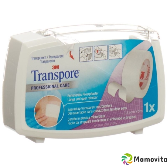 3M Transpore Fixierpflaster 12.5mm x 5m transparent buy online