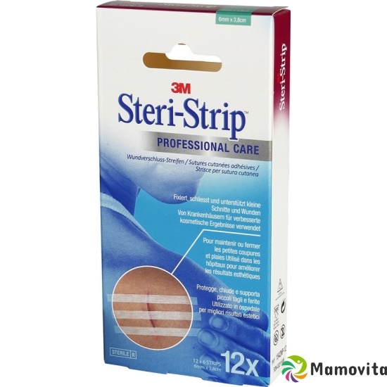 3M Steri Strip 6x38mm Weiss Verstärkt 6x 12 Stück buy online