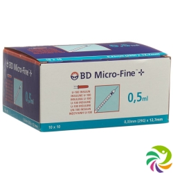 BD Microfine+ U100 Insulin Spritze 0.33mm x 12.7mm 0.5ml