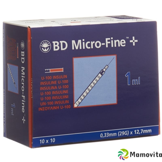 BD Microfine+ U100 Insulin Spritze 0.33mm X 12.7mm 100x 1ml buy online