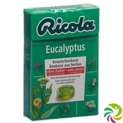 Ricola Eucalyptus Kräuterbonbons ohne Zucker Box 50g