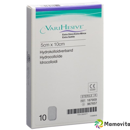 VariHesive Extra Dünn Hydrokolloidverband 5x10cm 10 Beutel buy online