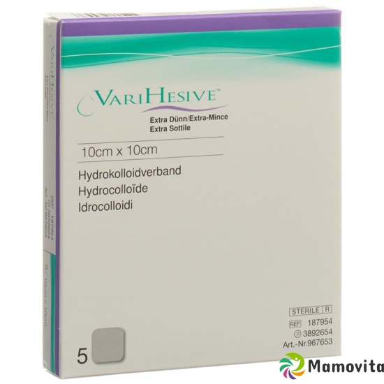 VariHesive Extra Dünn Hydrokolloidverband 10x10cm 5 Beutel buy online