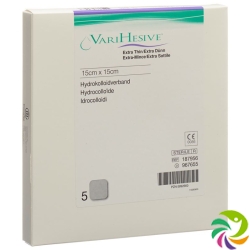 VariHesive Extra Dünn Hydrokolloidverband 15x15cm 5 Stück