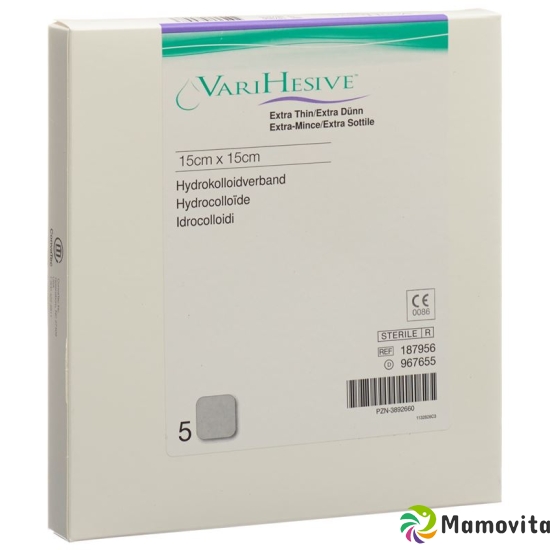 VariHesive Extra Dünn Hydrokolloidverband 15x15cm 5 Stück buy online