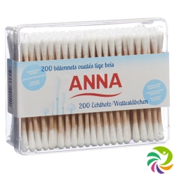 Anna Wattestäbchen Holz 200 Stück