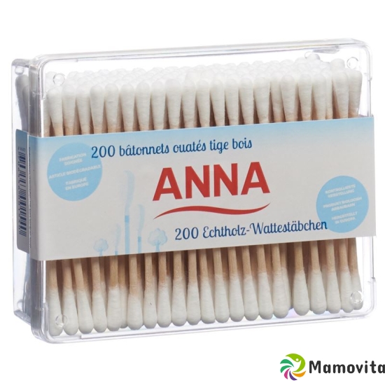 Anna Wattestäbchen Holz 200 Stück buy online