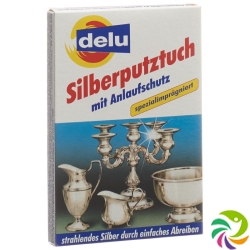 Delu silver cleaning cloth with tarnish protection