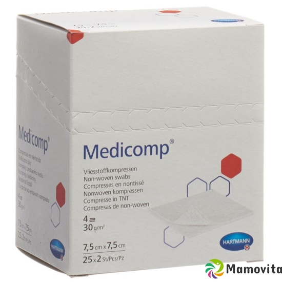 Medicomp Bl 4 Fach S30 7.5x7.5cm Steril 25x 2 Stück buy online