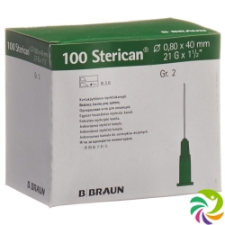 Sterican Nadel 21g 0.80x40mm Grün Luer 100 Stück