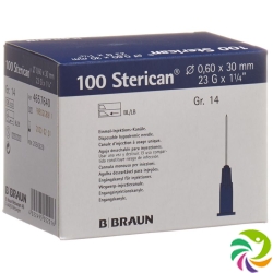 Sterican Nadel 23g 0.60x30mm Blau Luer 100 Stück