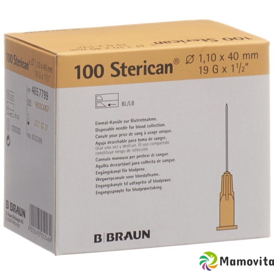 Sterican Nadel 19g 1.10x40mm Elfenb Luer 100 Stück buy online