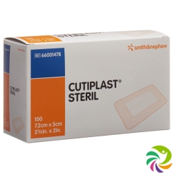 Cutiplast Steril Wundverband 7.2cmx5cm Weiss 100 Stück