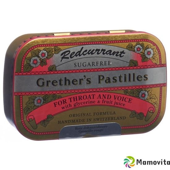 Grether’s Pastilles Redcurrant Zuckerfrei Dose 110g buy online