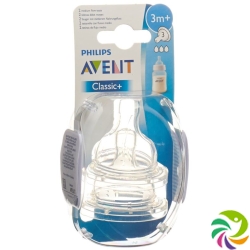 Avent Philips Milch Sauger 3 Loch Silikon 2 Stück