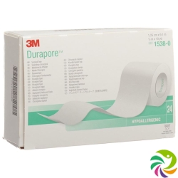 3M Durapore Seide Heftpflaster 12,5mmx9.14m 24 Stück