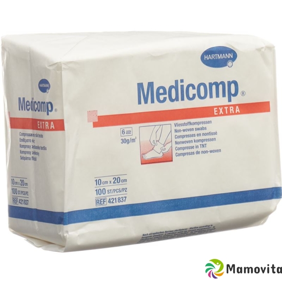 Medicomp Extra Vlieskompressen 10x20cm Nicht Steril 100 Stück buy online