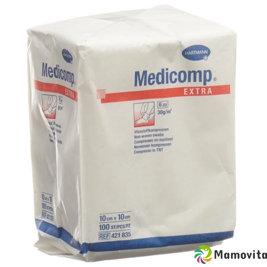 Medicomp Extra Vlieskompressen 10x10cm Nicht Steril 100 Stück buy online