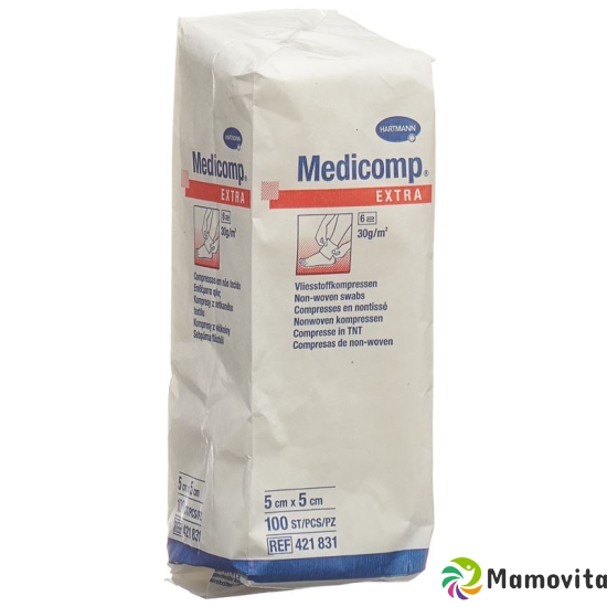 Medicomp Extra Vlieskompressen 5x5cm Nicht Steril 100 Stück buy online