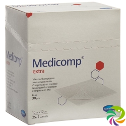 Medicomp Extra Vlieskompressen 10x10cm 25 Beutel 2 Stück