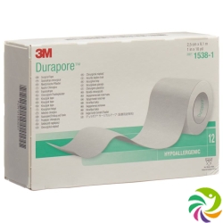 3M Durapore Seide Heftpflaster 25mmx9.14m 12 Stück