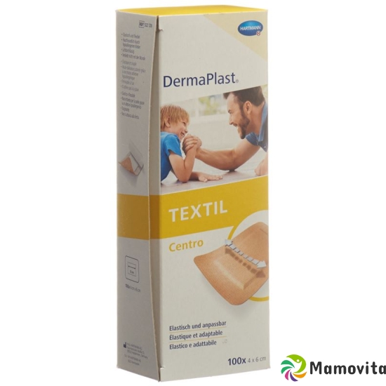 Dermaplast Textil Centro Strip 4cmx6cm Skin-Coloured 100 Pieces buy online