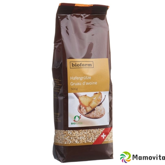 Biofarm Hafergruetze Knospe Beutel 500g buy online