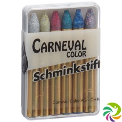 Carneval Color Fettschminkstifte Glimmernd 6 Stück