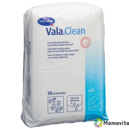 Valaclean Soft Einm Waschhandschu 15.5x23cm 50 Stück buy online