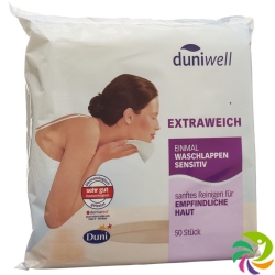 Duniwell Sanft Reinigende Einmal Waschlappen Sensitiv 50 Stück