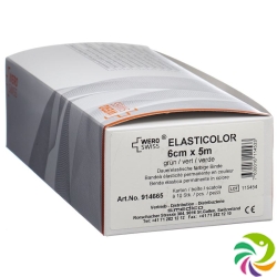 Wero Elasticolor Elastische Binde 5mx6cm Grün 10 Stück